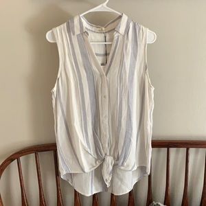 Thread and supply linen tank top
